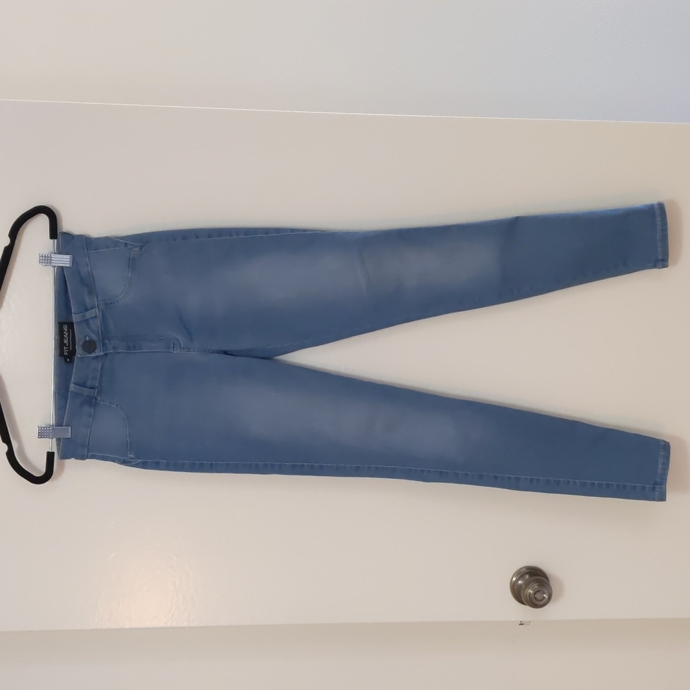 Fit Jeans Mid Rise Azure Blue